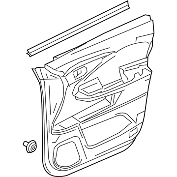 Honda 83501-TG7-A34ZB LINING, R. FR. DOOR ASSY. (LOWER) *NH900L* (DEEP BLACK)