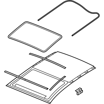 Hyundai 81620-A5000 Panorama Roof Frame Assembly