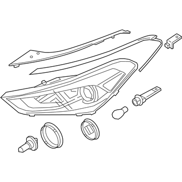 Hyundai 92103-D3400 Head Lamp Sub Assembly, Left