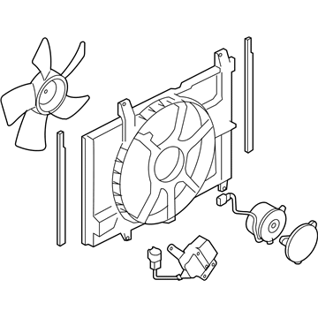 Nissan 21481-EL30A Motor & Fan Assy-W/Shroud