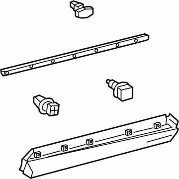 Lexus 75075-0E100 MOULDING Sub-Assembly, Rear Door