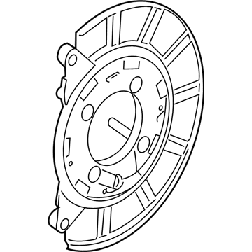 Nissan 44020-1PA1B Plate Assembly-Back Rear Brake RH