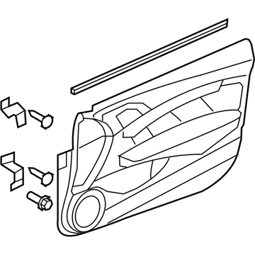 Honda 83570-TE0-A71ZA Lining, L. FR. Door (Lower) *NH167L* (GRAPHITE BLACK)