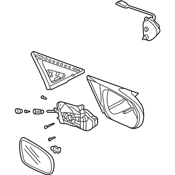 Honda 76200-S02-A25ZM Mirror Assembly, Passenger Side Door (Clover Green Pearl) (R.C.)