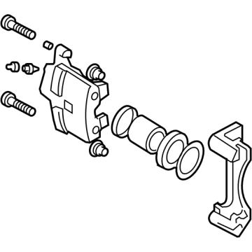 Nissan 41011-6RR0A Caliper Assy-Front LH, W/O Pad & Shim