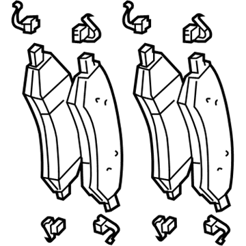 Mopar 2AMV1350AB Front Disc Brake Pad Kit