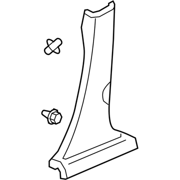 Honda 84121-TLA-A01ZA Garnish Assy., R. Center Pillar (Lower) *NH900L* (DEEP BLACK)