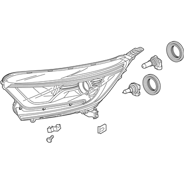 Honda 33100-TLA-305 W-Headlight Assembly-, Passenger Side