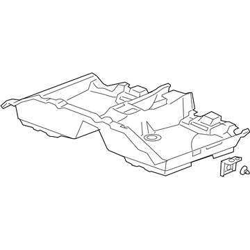 Honda 83302-TP7-Y02ZA Carpet Assy., RR. Floor *YR336L* (CHEEK BROWN)