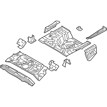 Kia 655101M010 Panel-Rear Floor