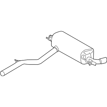 BMW 18-30-7-934-415 REAR MUFFLER WITH EXHAUST FL