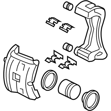 Honda 45018-TK8-A01 Caliper Sub-Assembly, Right Front