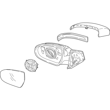 Kia 87620Q5140 Outside Mirror Assembly