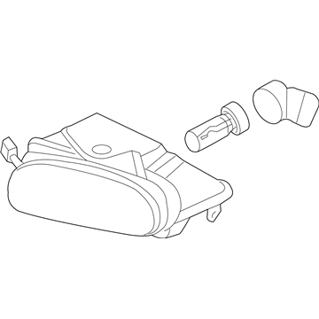 Hyundai 92202-4J000 Front Passenger Side Fog Light Assembly
