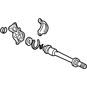 Honda 44500-S3V-A00 Shaft Assembly, Half