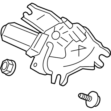 Hyundai 98700-A5000 Rear Wiper Motor & Linkage Assembly