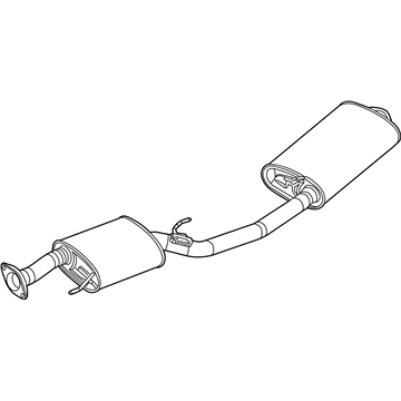 Nissan 20100-1JA0A Exhaust, Main Muffler Assembly