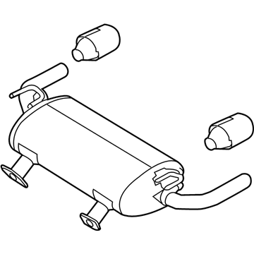 Infiniti 20100-4GD0D Exhaust Main Muffler Assembly