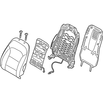 Hyundai 88400-F3000-YJA Back Assembly-FR Seat, RH