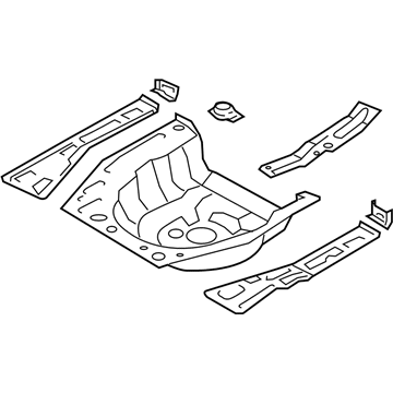 Hyundai 65520-F2010 Panel Assembly-Rear Floor Rear Complete