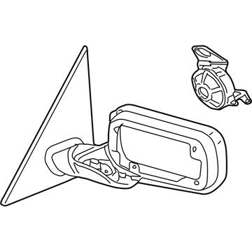 BMW 51-16-7-153-087 Heated Outside Mirror, Memory Bus, Left