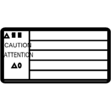 Toyota 16448-20353 Caution Label