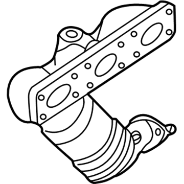 BMW 11-62-7-503-936 Exchange. Exhaust Manifold With Catalyst