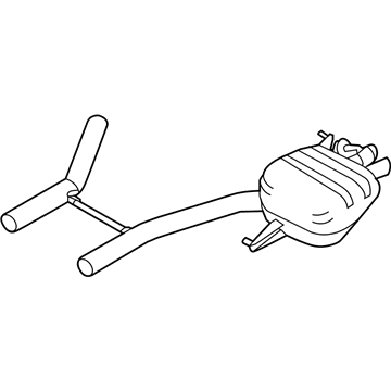 BMW 18-30-7-846-421 Rear Silencer, Left, With Exhaust Flap