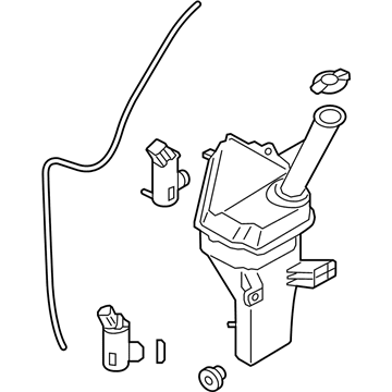 Hyundai 98610-F3500 Reservoir & Pump Assembly-Washer