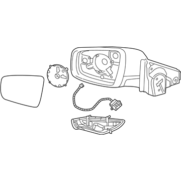 GM 20757718 Mirror Asm-Outside Rear View *Service Primer