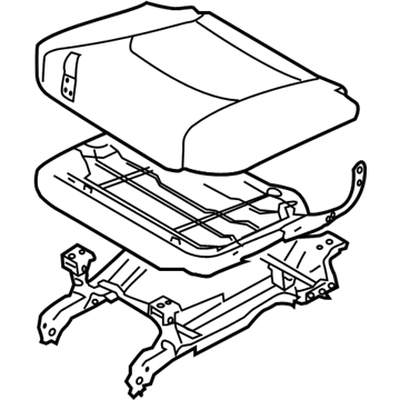 Kia 892002J810ACG Cushion Assembly-3RD RH