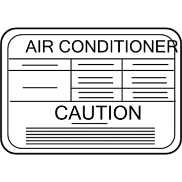 Nissan 27090-1PA0A Label-Caution, Air Conditioner