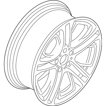 BMW 36-11-6-792-000 Star Spoke 311 - Single Wheel Without Tire/Front