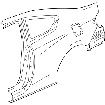 Honda 04646-T3L-A90ZZ Panel Set, L. RR. (Outer) (DOT)