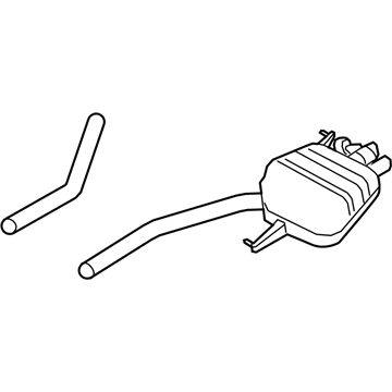 BMW 18-30-7-612-634 Rear Silencer, Right, With Exhaust Flap