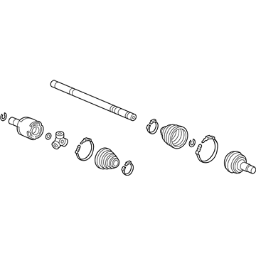 Acura 44306-TZ5-A31 Driveshaft Assembly, Driver Side