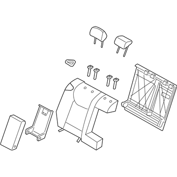 Hyundai 89400-3X331-MBR Back Assembly-Rear Seat RH