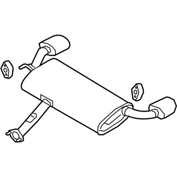 Kia 28710D9440 Rear Muffler Assembly