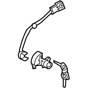 Kia 819701FA00 Door Key Sub Set, Left