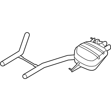 BMW 18-30-8-603-650 Rear Silencer, Left, With Exhaust Flap