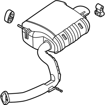 Kia 28710P4300 MUFFLER ASSY-REAR