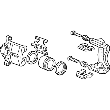 Honda 45019-SDB-A20 Caliper Sub-Assembly, Left Front