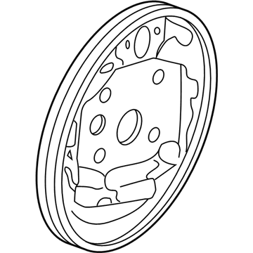 Honda 43120-S3Y-952 Plate, Left Rear Brake Back