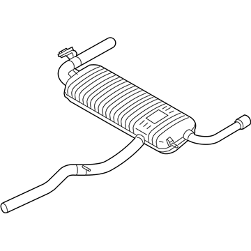 BMW 18-30-9-494-190 REAR MUFFLER WITH EXHAUST FL