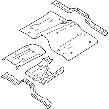 Nissan 74312-EZ00F Floor Assy-Front