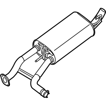 Nissan 20100-ZL10A Exhaust, Main Muffler Assembly