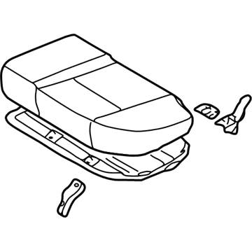 Nissan 88350-0W017 Cushion Assy-Rear Seat, LH