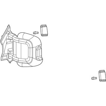 Mopar 5VE95JXWAD Outside Rearview Mirror