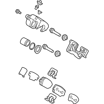 Kia 582302W000 Rear Wheel Brake Assembly, Right