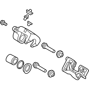 Kia 583102WA01 Rear Brake Caliper Kit, Left